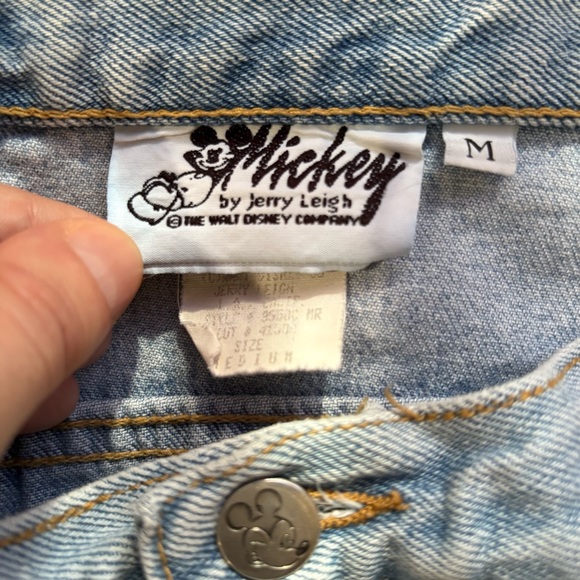 VTG Disney Mickey Mouse Light Blue DenimJean Shorts M - Picture 7 of 7